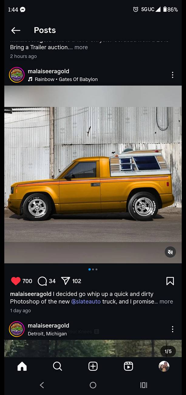 Slate Auto Pickup Truck 90s mini truck styling 1000001897