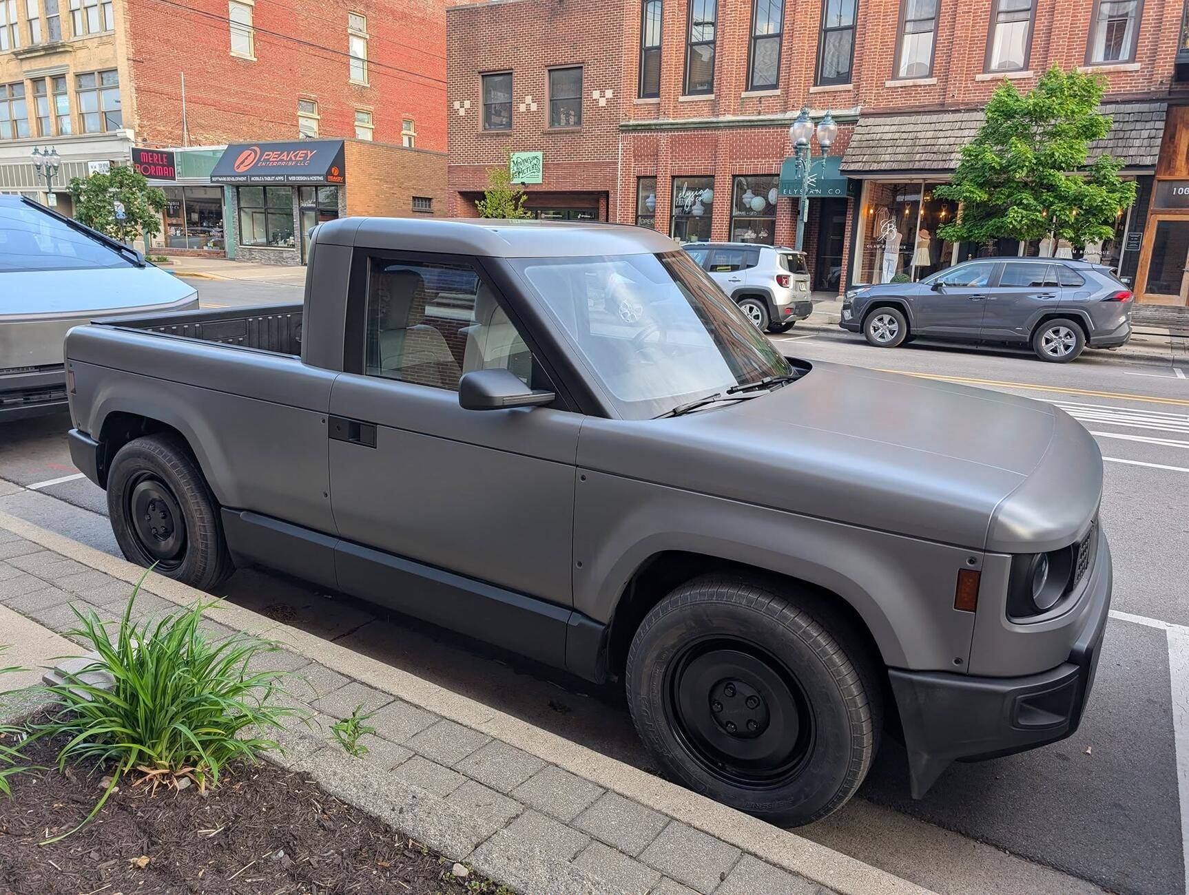 Slate Auto Pickup Truck Slate pickup sighting in downtown Warsaw, IN! (w/ frunk, bed, charging port closeup) 1748619152434-0d