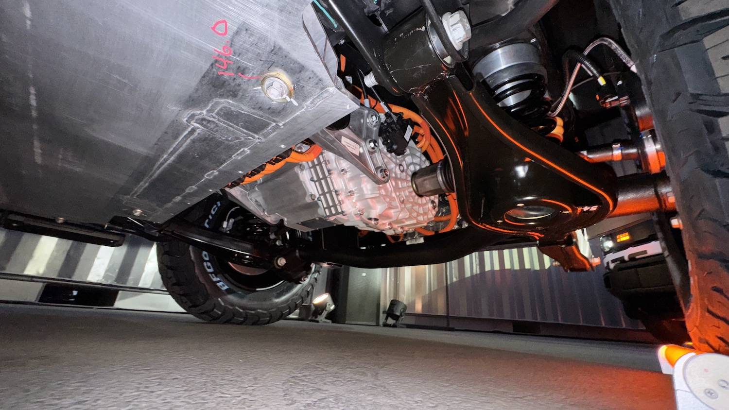 Slate Auto Pickup Truck Drive Unit / Motor supplier appears as Cascadia Motion (BorgWarner) in Slate prototype video 1751723272137-9m