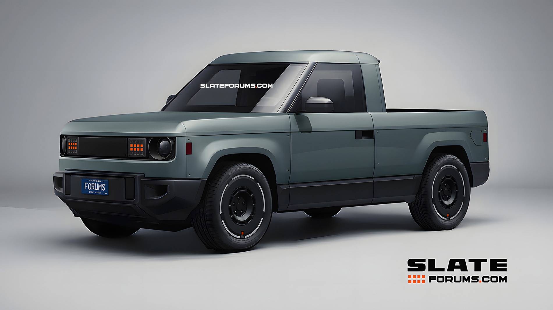 Slate Auto Pickup Truck Our Slate Pickup Truck Previews in Various Colors 2026 2027 Slate Pickup Truck SlateForums_Slate_Front Limestone