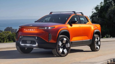 Slate Auto Pickup Truck 2025 Fisker Alaska specs: 340 miles range, 3.9s 0-60 mph, 208.8 inch length fisker-alaska-electric-pickup-truck (1)
