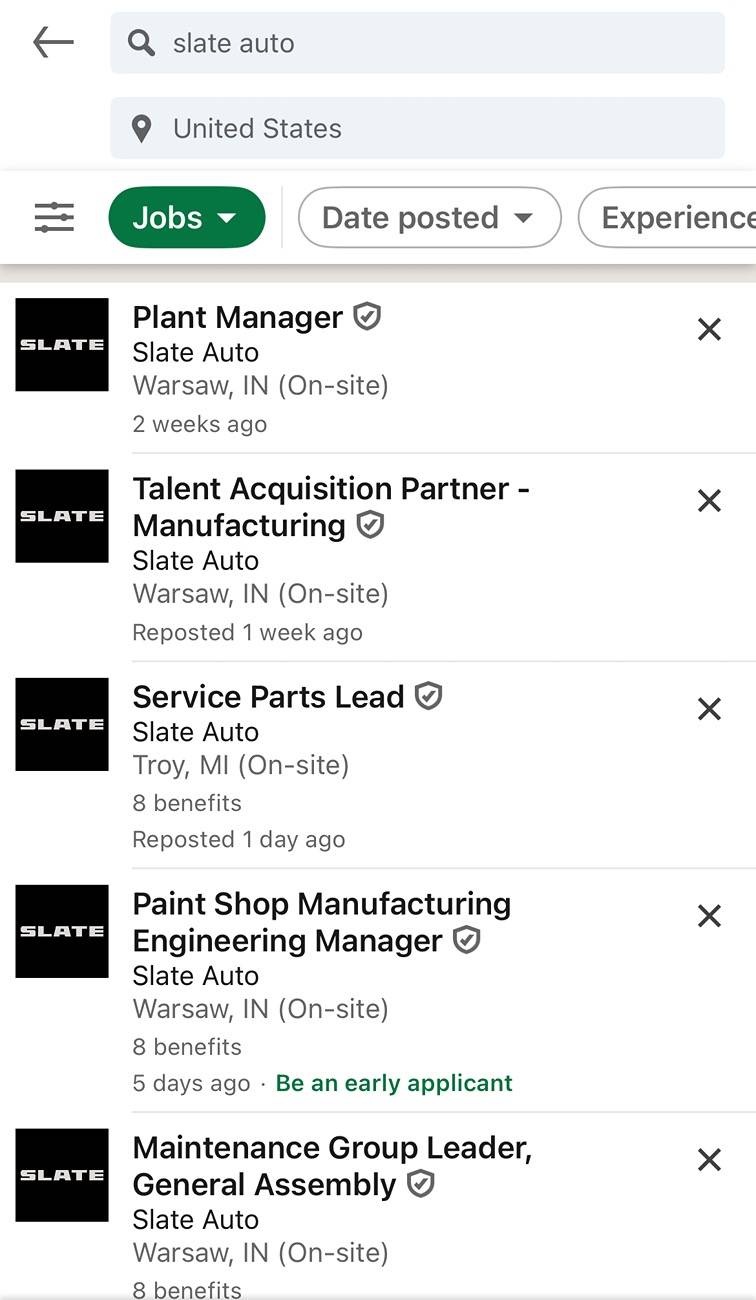 Slate Auto Pickup Truck Slate Job Postings on LinkedIn IMG_1014