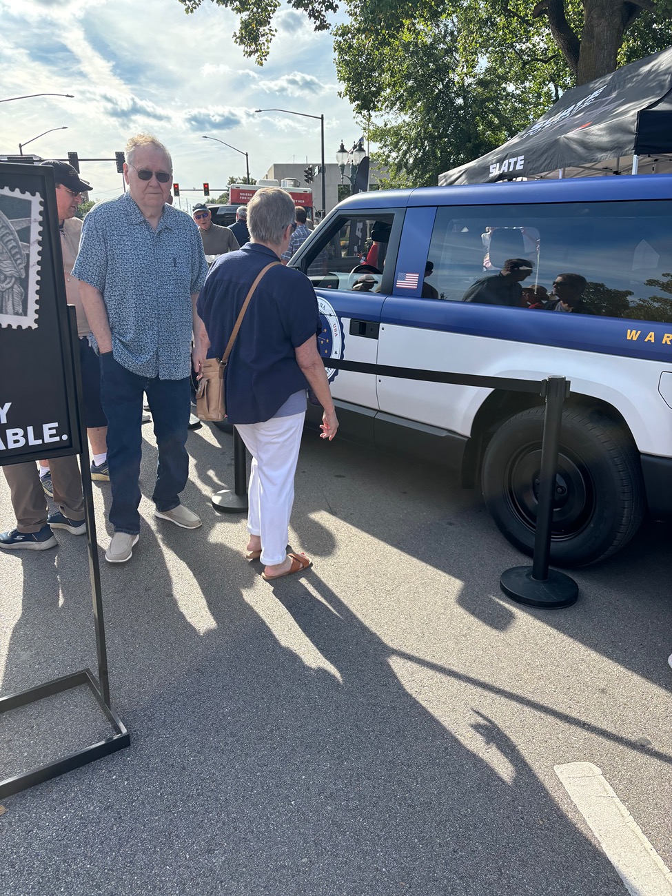 Slate Auto Pickup Truck Block party in Warsaw today with pictures IMG_1970
