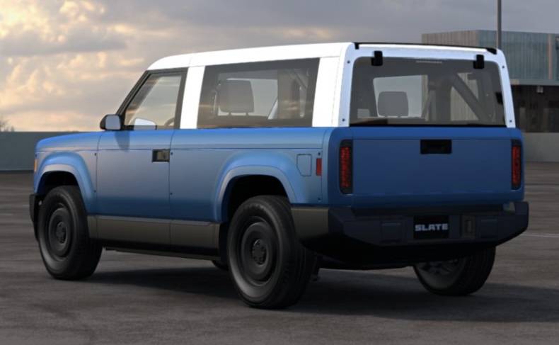 Slate Auto Pickup Truck White Roof Wrap Only IMG_3361