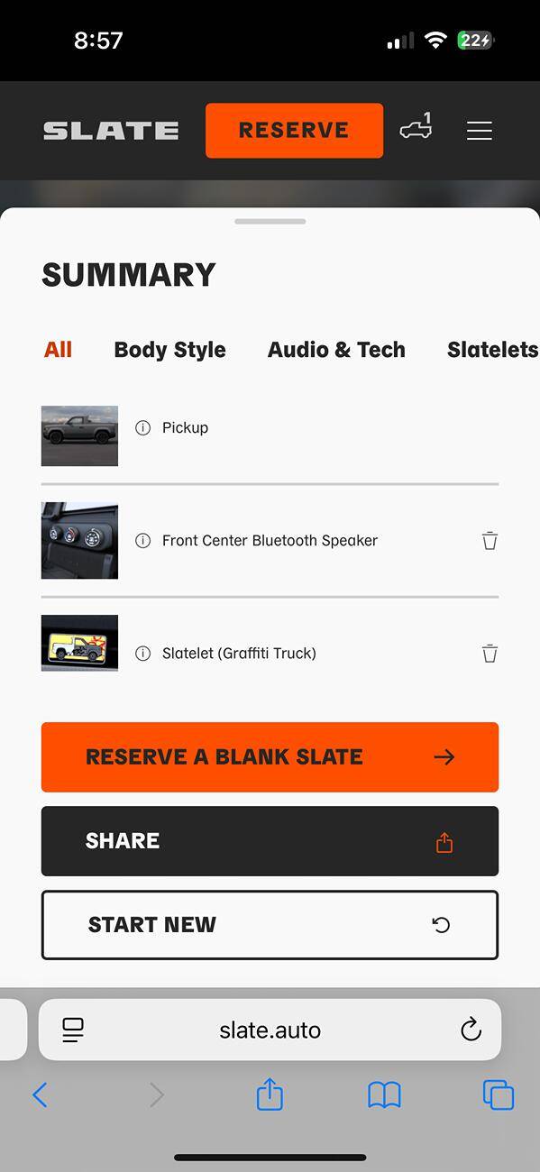 Slate Auto Pickup Truck Will you have self control when choosing add-ons? IMG_9701
