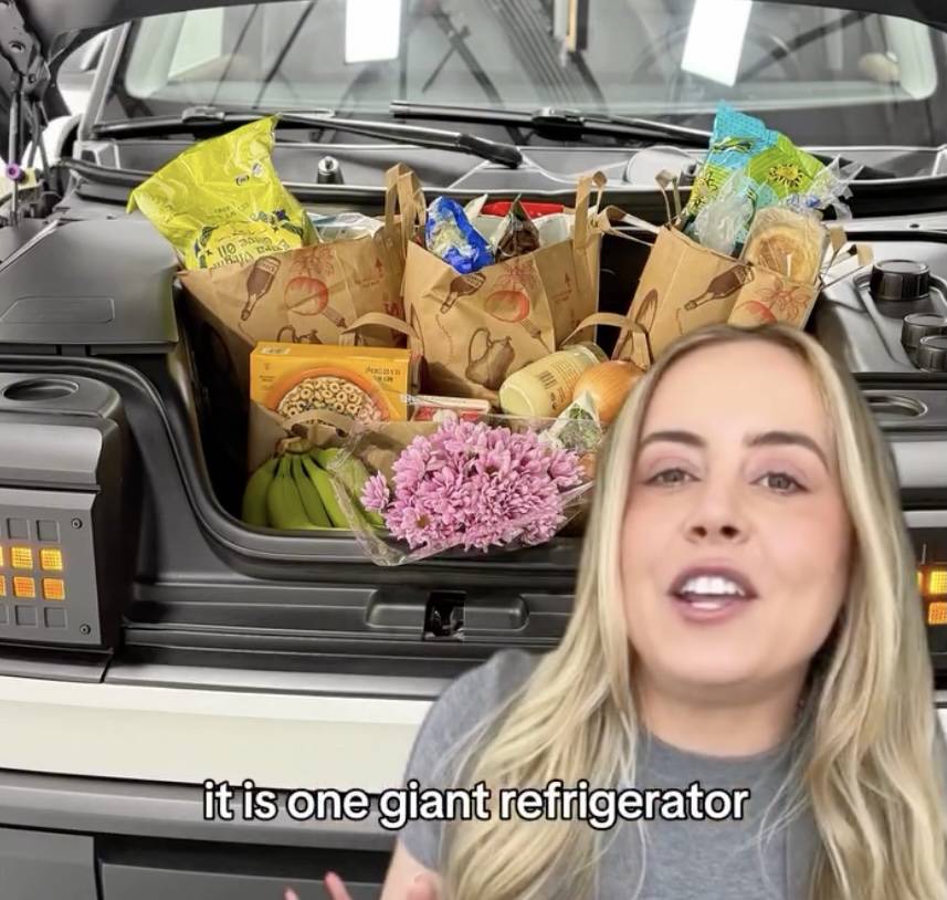 Slate Auto Pickup Truck Refrigerated frunk influencer claim. not a fridge