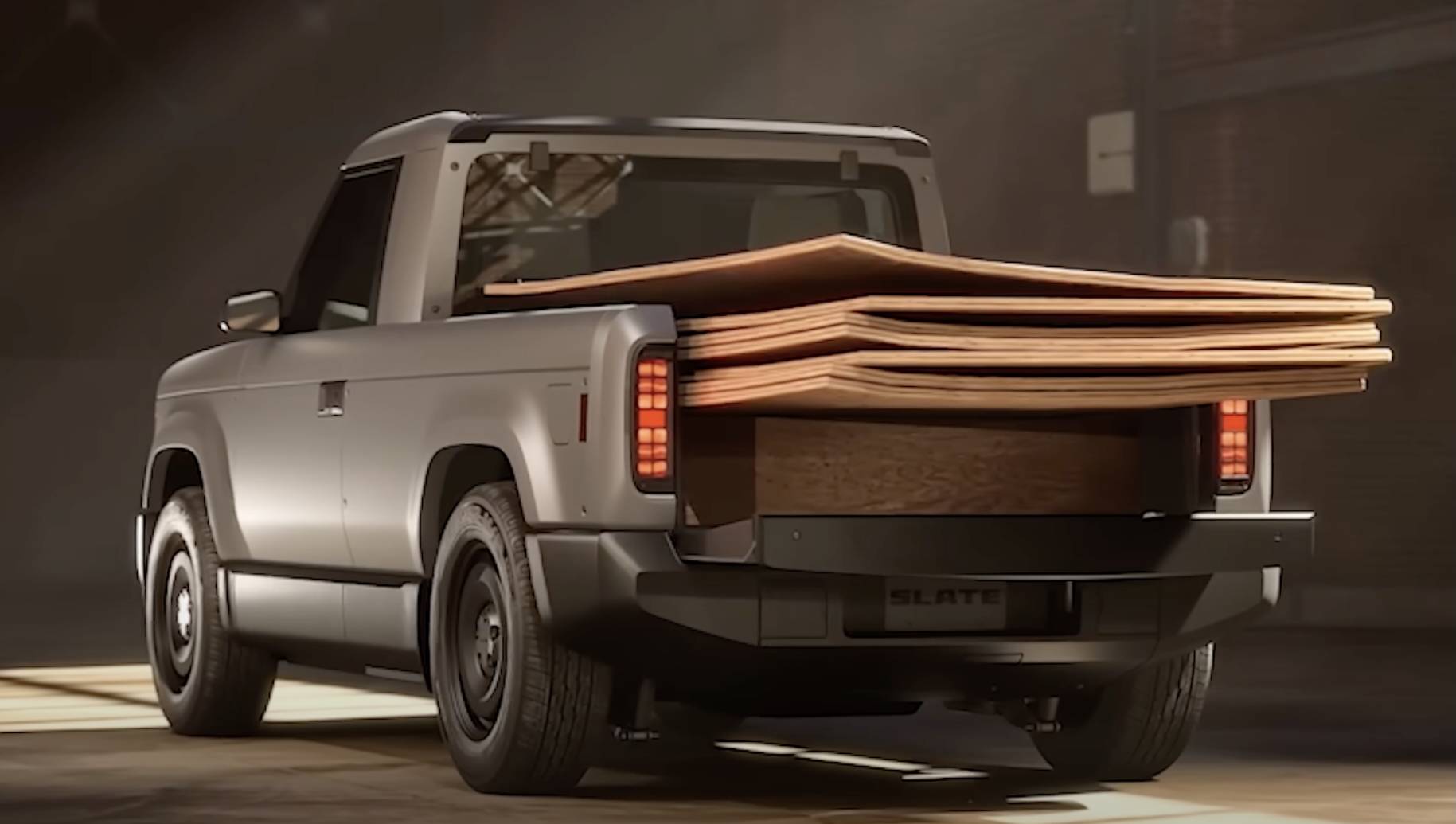 Slate Auto Pickup Truck How does the truck bed work? plywood