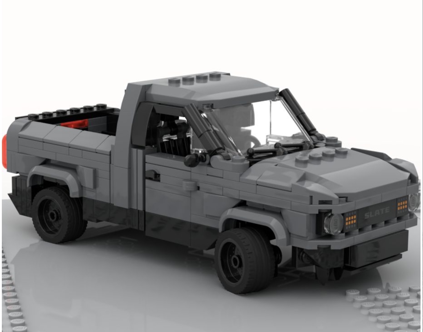 Slate Auto Pickup Truck LEGO Slate Pickup Truck with working doors, tailgate, steering Screenshot 2025-08-25 at 8.34.46 AM