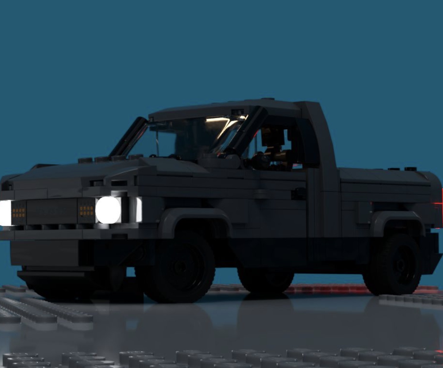 Slate Auto Pickup Truck LEGO Slate Pickup Truck with working doors, tailgate, steering Screenshot 2025-08-25 at 8.35.20 AM