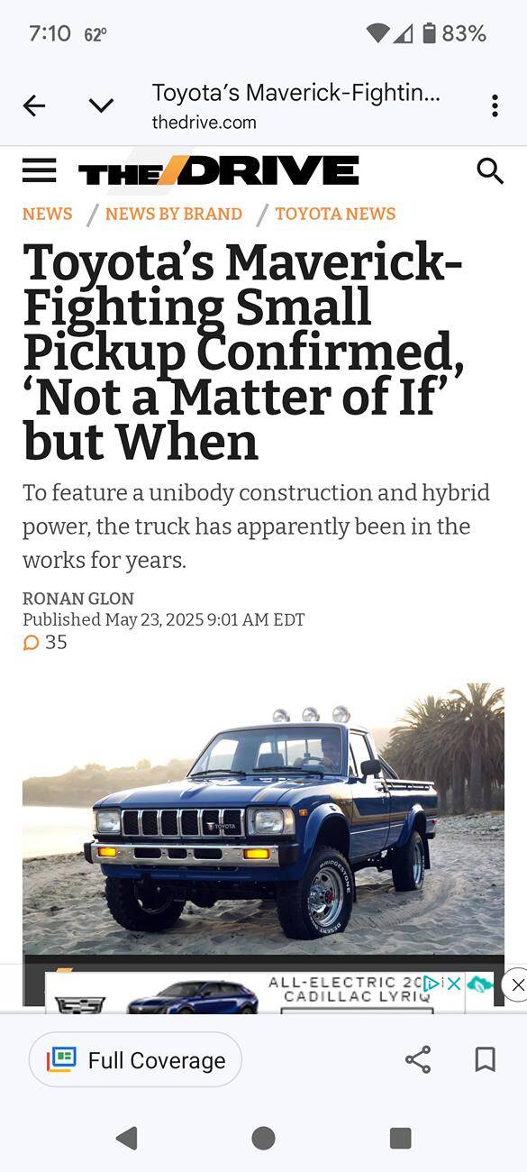 Slate Auto Pickup Truck Could Slate compete with a Toyota Stout 2 door? Screenshot_20250523-191020