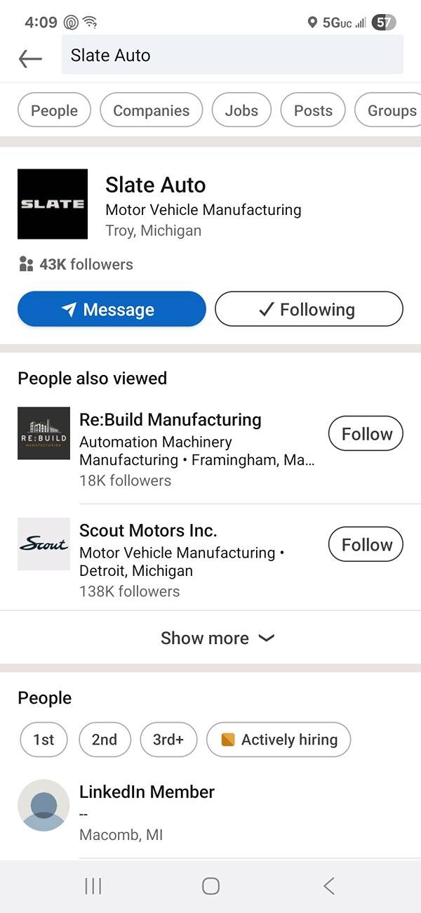 Slate Auto Pickup Truck Lowered Slate pickup truck in motion - animated preview video Screenshot_20250606_160943_LinkedIn