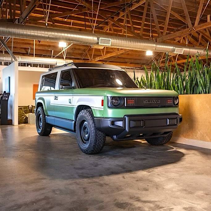 Slate Auto Pickup Truck Wrapped Slate SUV on display at Motoring Coffee LA (until mid-July) Slate SUV on display in LA at Motoring Coffee 3
