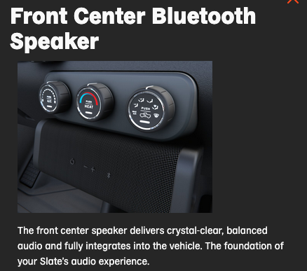 Slate Auto Pickup Truck Need FM Radio Slate_Front_Center_Bluetooth_Speaker