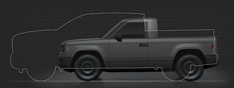 Slate Auto Pickup Truck Article: Slate can still undercut Ford's $30,000 EV pickup. Here's how Slate_Size_vs_Silverado