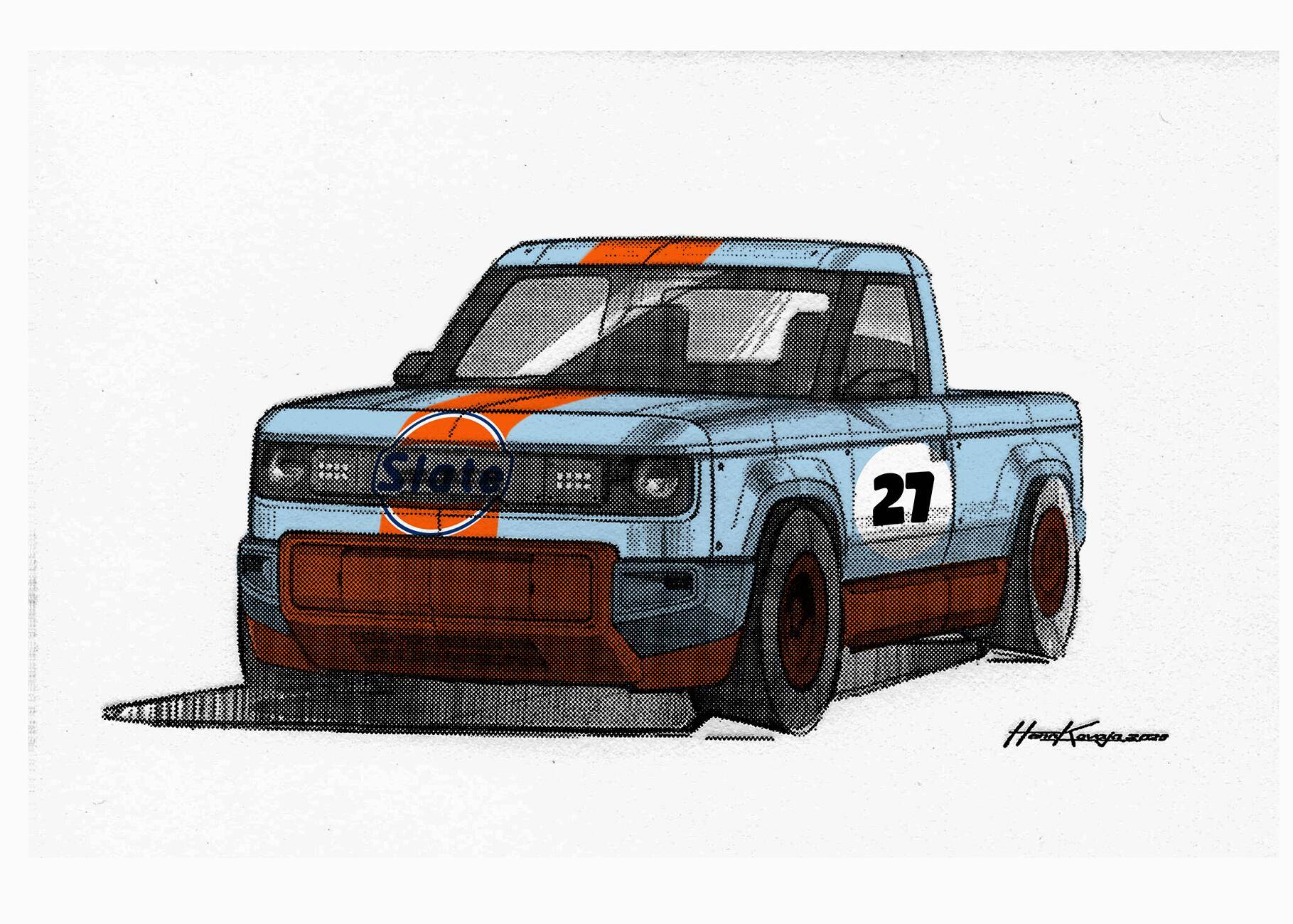Slate Auto Pickup Truck Received my gift in mail from Slate Auto - concept sketch Untitled_Artwork 2