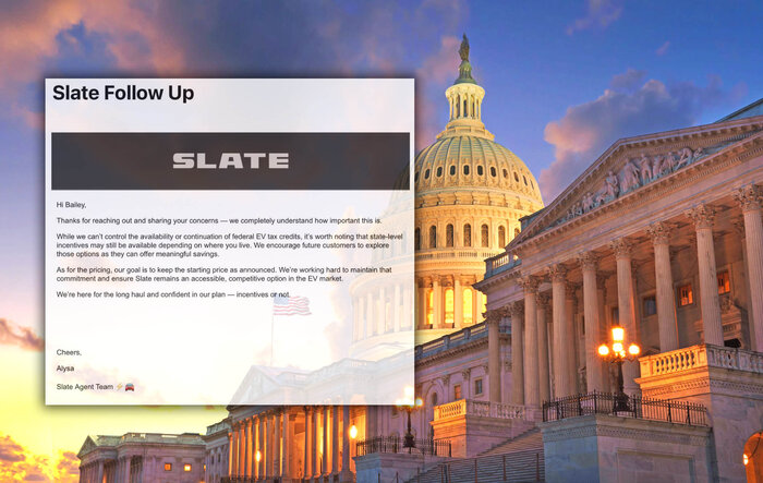 Slate is "confident in our plan -- [tax] incentive or not."