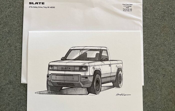 Received my gift in mail from Slate Auto - concept sketch